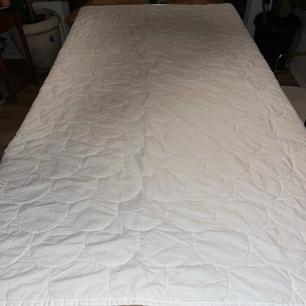Hästens White Mattress Cover 80x69 Quilted Cotton & Tencel Fill Corner Straps